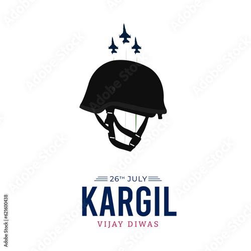 26th July Kargil Vijay Diwas Design Concept With Indian Flag and Army Social Media Post