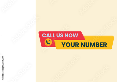 Call us now modern button for phone number with call icon