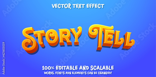 Editable text effect in fairy tales story style