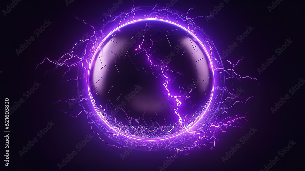 Obraz premium Electric storm. Abstract science and power industry backgrounds. Generative Ai