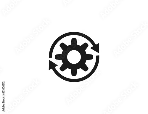 Automatism, process icon. Vector illustration.