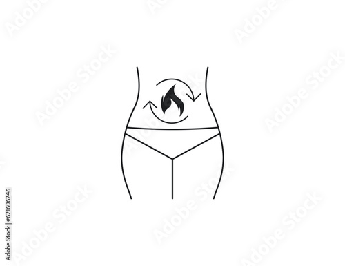 Metabolism, body icon. Vector illustration.