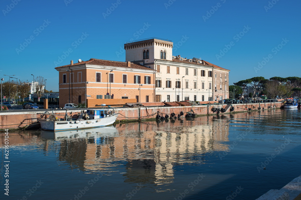 Le port de Fiumicino en Italie
