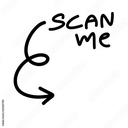 Foto SCAN ME FOR QR CODE DOODLE HANDDRAWS