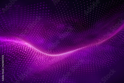 Purple background with a set of dots  an abstract image. In the style of infinity nets