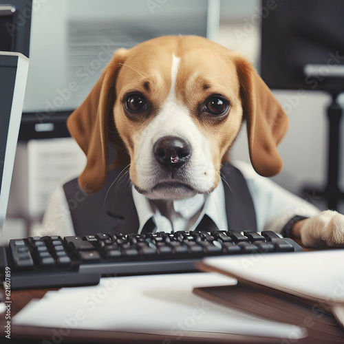 office worker dog