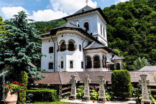 Lainici orthodox monastery from Defileul Jiului National Park. photo