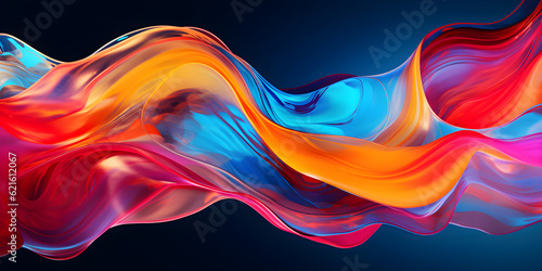 abstract colourful flowing paint splash wave