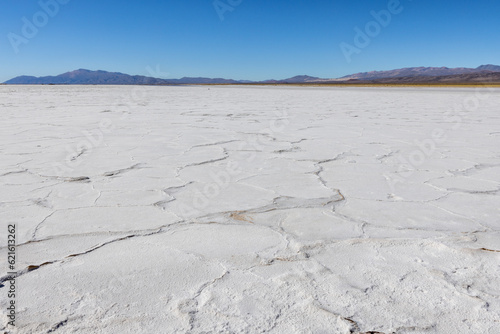 Exploring the huge salt flats Salinas Grandes de Jujuy in northern Argentina while traveling South America 
