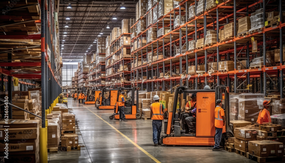 Image of a modern picking warehouse in all its bustling glory.diploma, two people, graduation, young adult, pride, certificate, looking at camera, retirement, campus, one person, university, confidenc Image of a modern picking warehouse in all its bustling glory.diploma, two people, graduation, young adult, pride, certificate, looking at camera, retirement, campus, one person, university, confidenc
