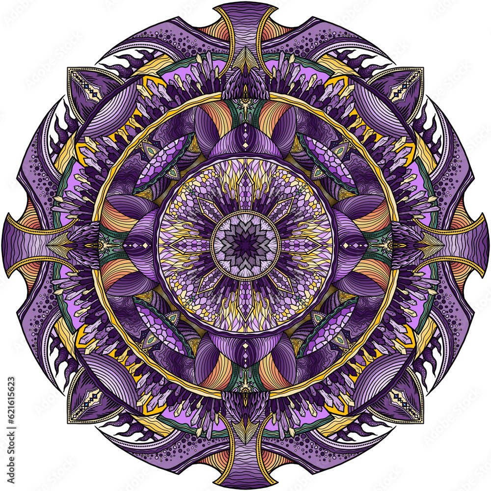 Mandala  combination of patterns and imagination expressed through a mandala
