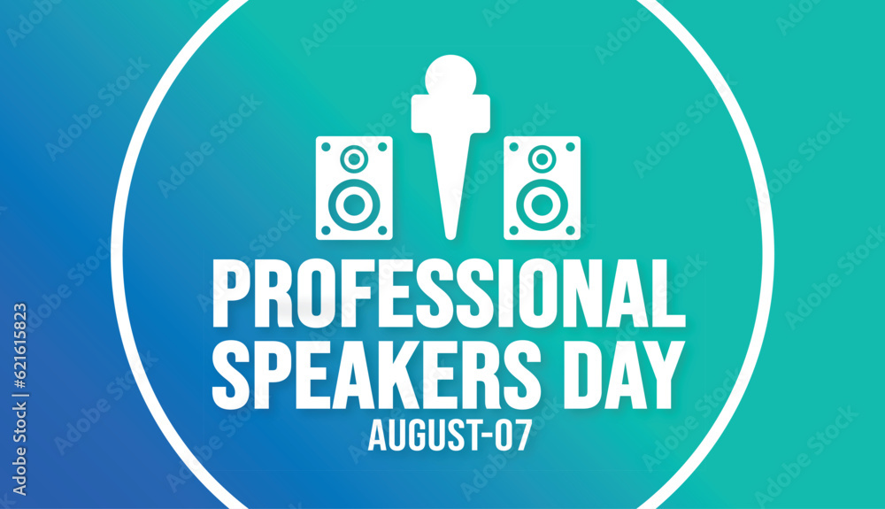 Professional Speakers Day background template. Holiday concept. background, banner, placard, card, and poster design template with text inscription and standard color. vector illustration.