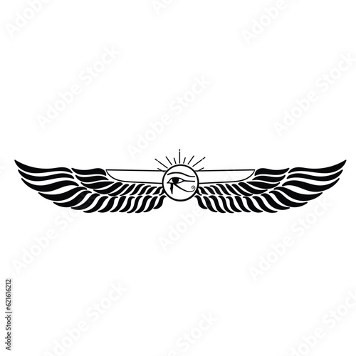 Holy Egyptian Scarab Sun God Ra with wings