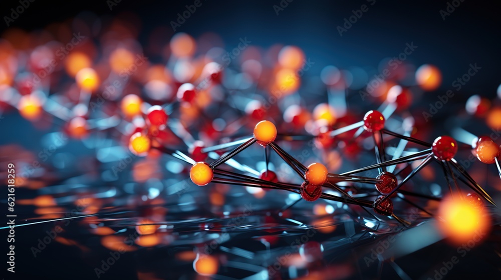 Abstract lines and dots connect background. Technology connection digital data and big data concept generative ai Abstract lines and dots connect background. Technology connection digital data and big data concept generative ai