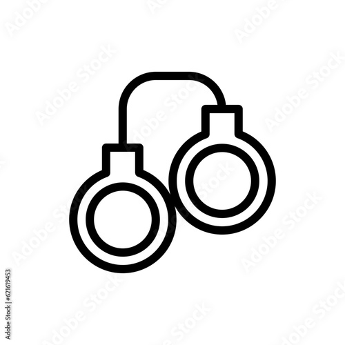 handcuff line icon