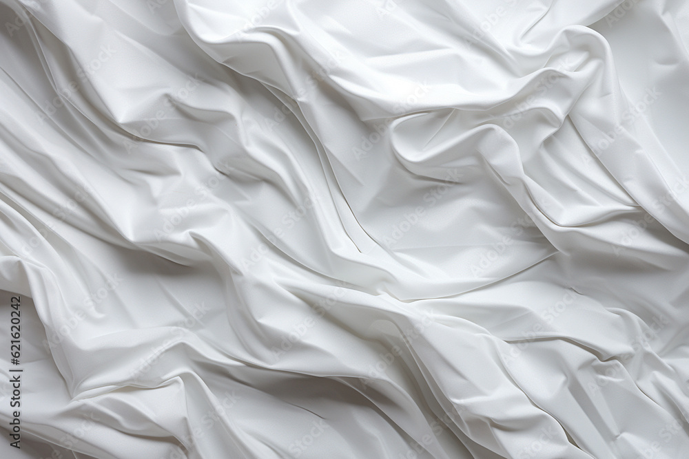 Obraz premium Crumpled plastic texture. Background, wrinkled plastic trash bag closeup. Abstract plastic sheet texture, film wrap. AI generated