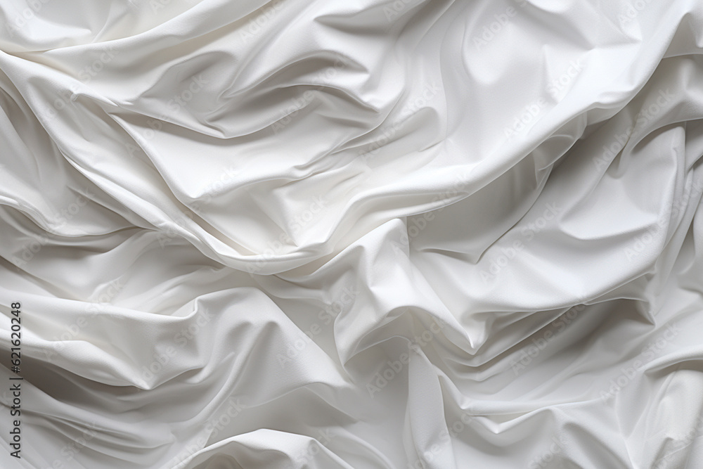Crumpled plastic texture. Background, wrinkled plastic trash bag closeup. Abstract plastic sheet texture, film wrap. AI generated