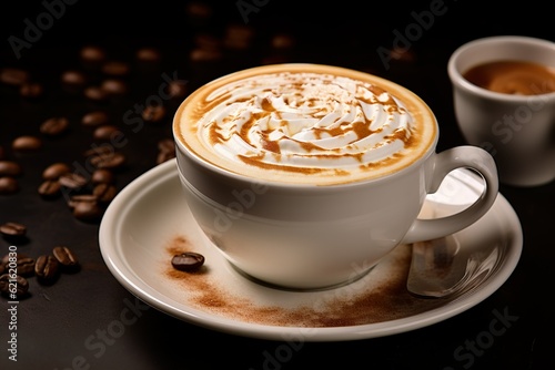 Professional food photography of cappuccino 