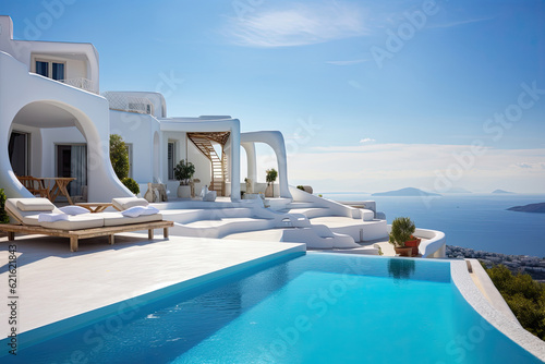 Mediterranean Majesty: Traditional White House with Pool