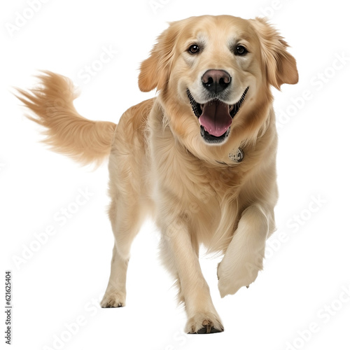 golden retriever isolated on white background