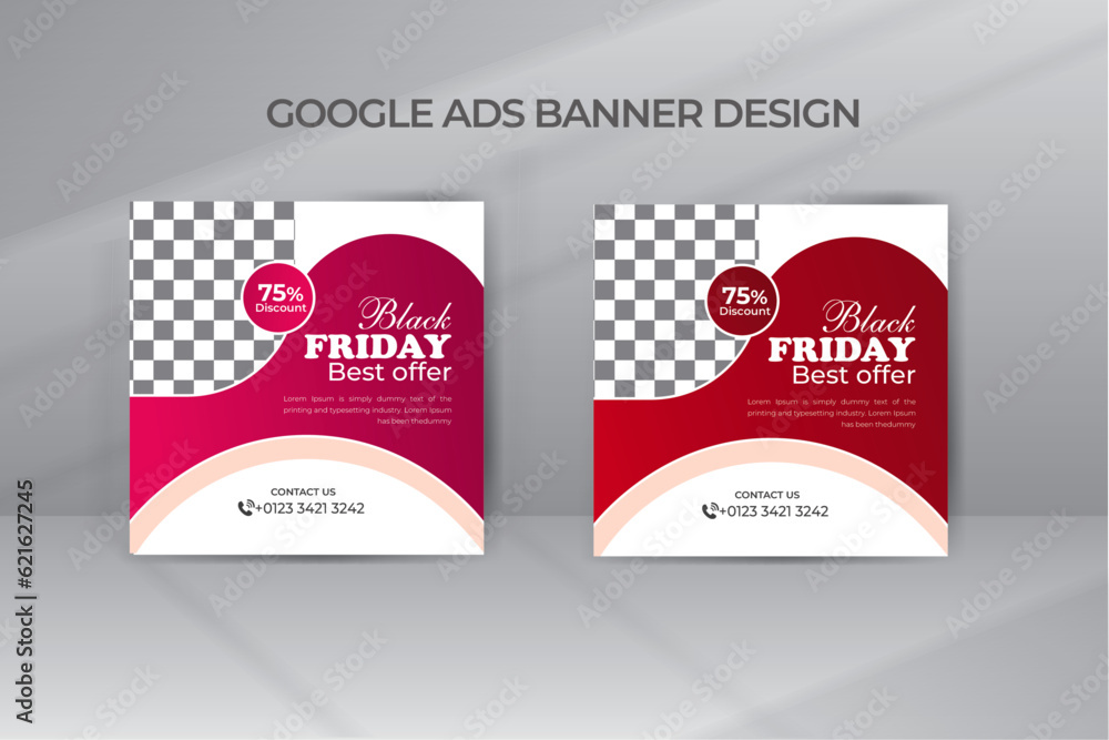 Fototapeta premium Black Friday, Website Banner Design Template Presentation, Flyer, Poster, Invitation