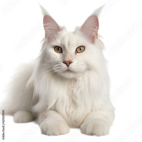 maine coon cat isolated on white background © PawsomeStocks