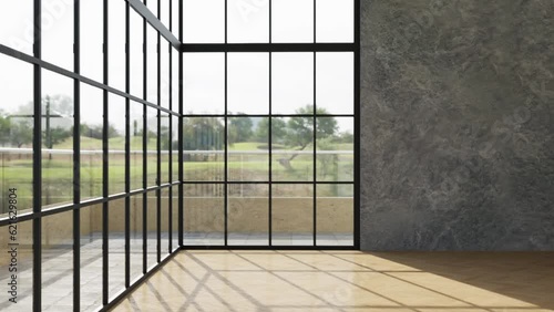 Wallpaper Mural 3d video rendering footage contemporary interior design of the living room. Stylish interior of the living room Torontodigital.ca