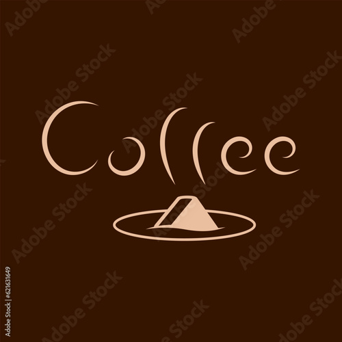 Book cafe logo design synchronized with most used coffee colors