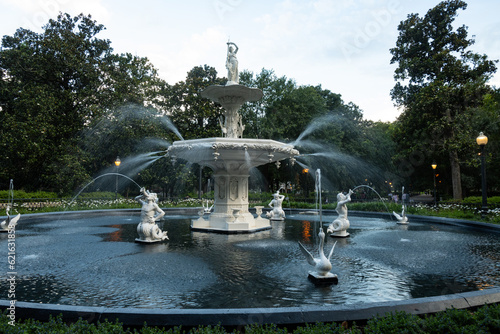 Fountain at Forsyth Park in Savannah photo