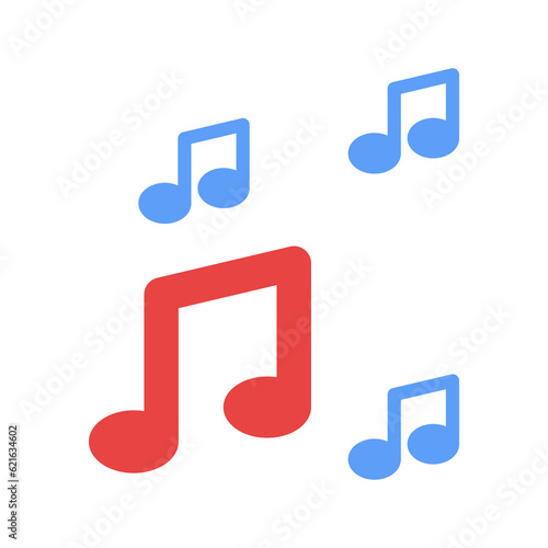 Music icon vector, note symbol. Simple, flat design for web or mobile app