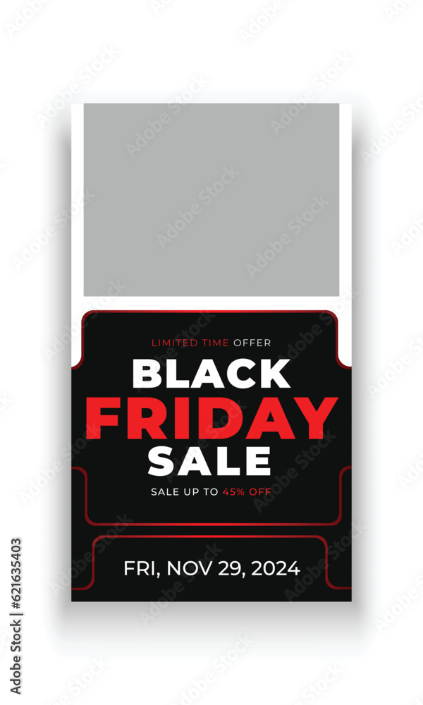 Black friday Sale social media story banner template