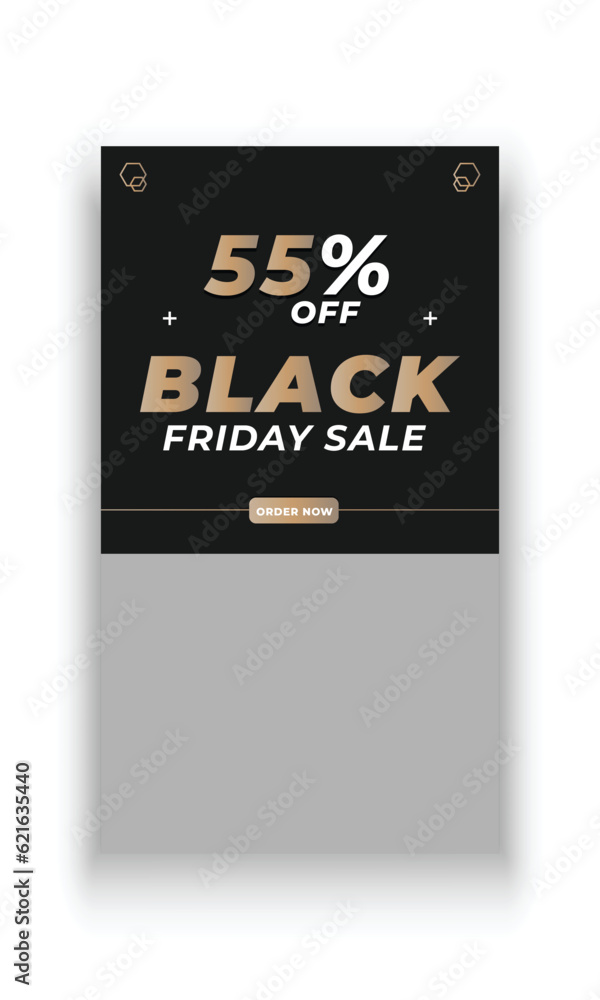 Black friday Sale social media story banner template