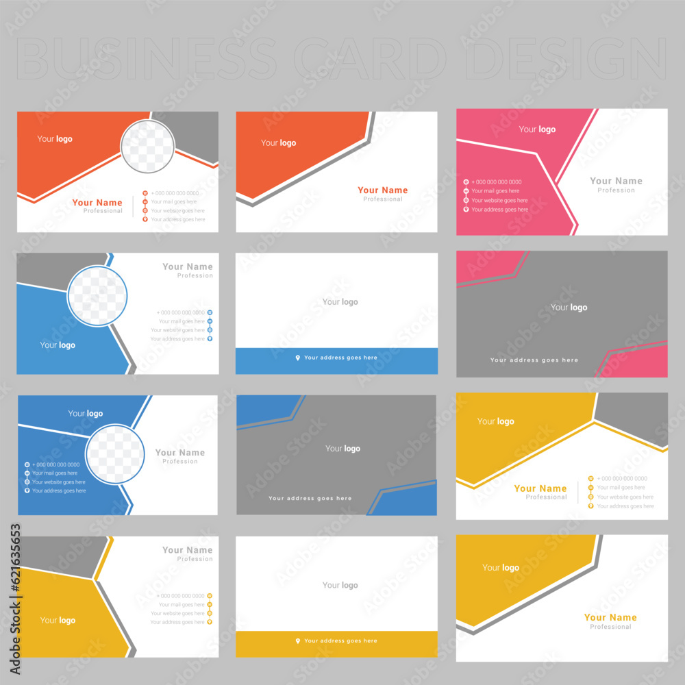 Professional modern double sided business card design template. Flat range business card animation
Professional modern double sided business card design template. Flat range business card animation
