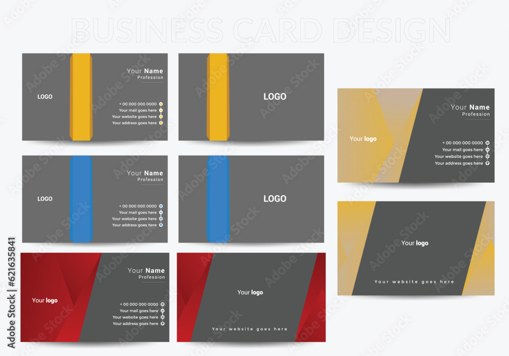 Professional modern double sided business card design template. Flat range business card animation
Professional modern double sided business card design template. Flat range business card animation