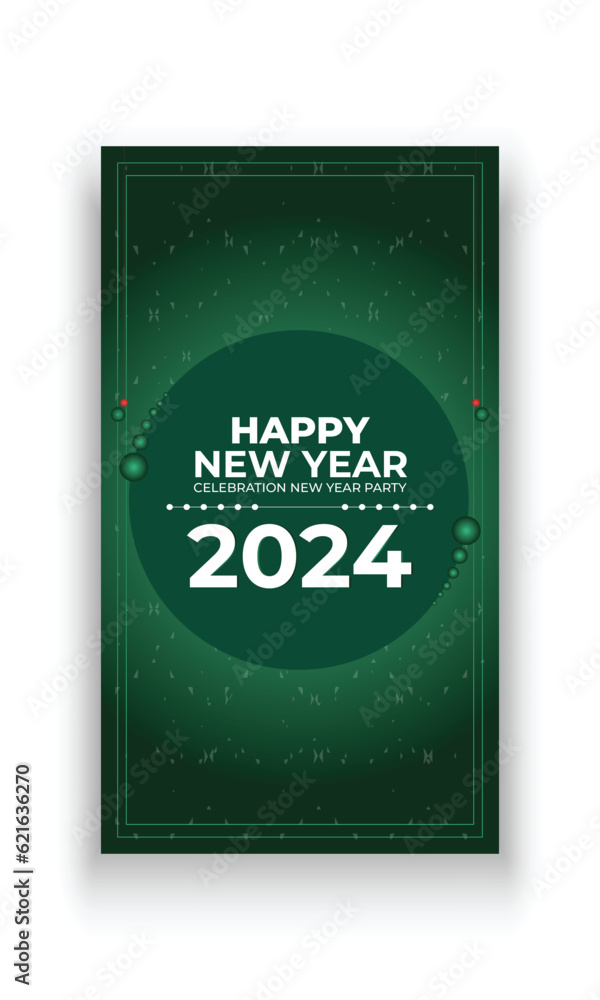 Happy new year celebration social media story template