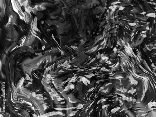 Abstract Liquid Gradient Background Acrylic Art Dark Black White