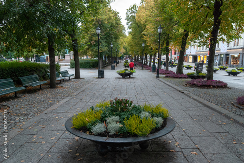 Park in Karl Johans Gate in Oslo City center, Norway