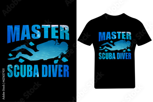 Master scuba diver, Scuba Diving T Shirt Design, 
