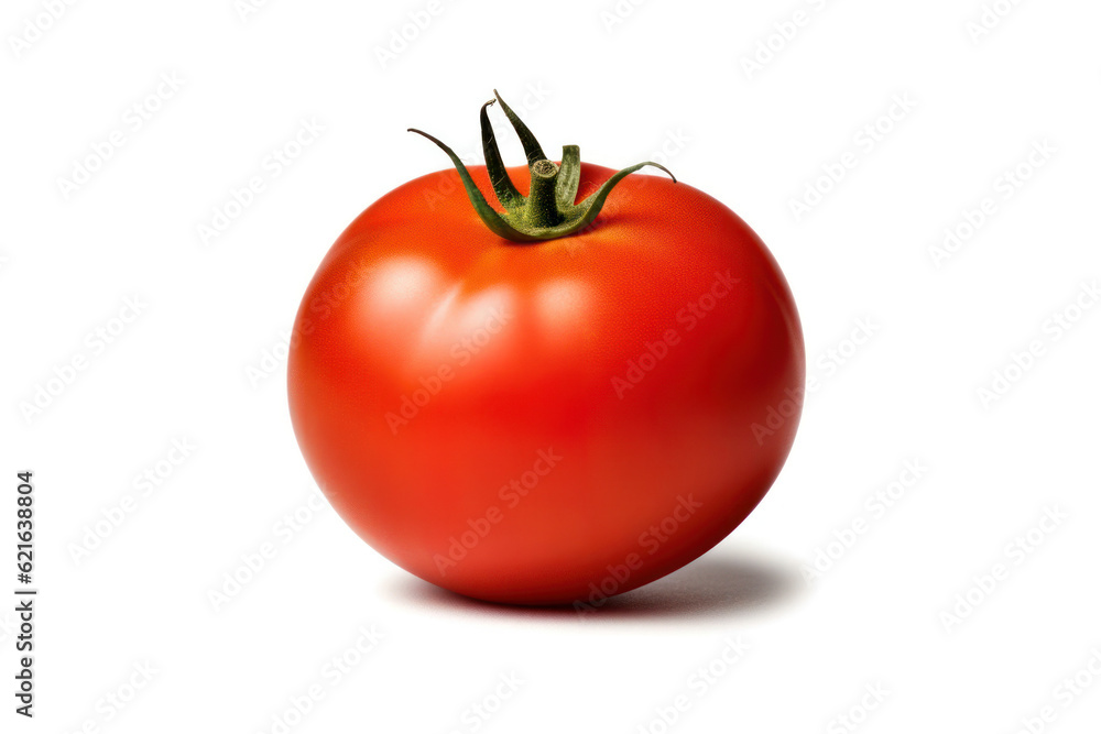 tomato on a white background. Generative AI tomato on a white background. Generative AI