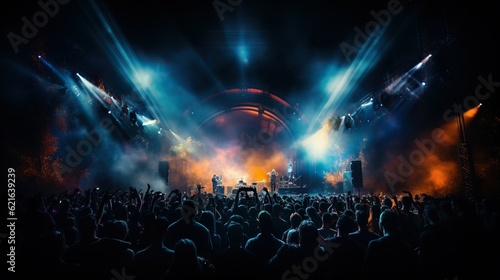 crowd at concert ai generated image