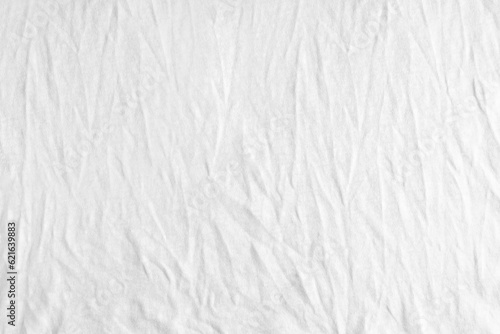 Εκτύπωση καμβά Wrinkled, crumpled white fabric texture background