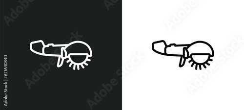 metal saw outline icon in white and black colors. metal saw flat vector icon from construction and tools collection for web, mobile apps and ui.