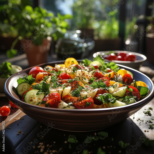 platter of mixed vegetables for a vegan diet Generative AI