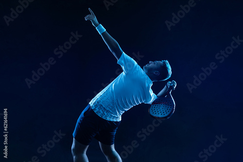 Leinwand Poster Padel tennis player