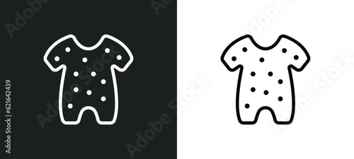 pyjamas outline icon in white and black colors. pyjamas flat vector icon from clothes collection for web, mobile apps and ui.