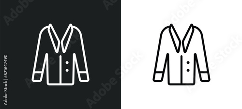 pijama outline icon in white and black colors. pijama flat vector icon from clothes collection for web, mobile apps and ui.