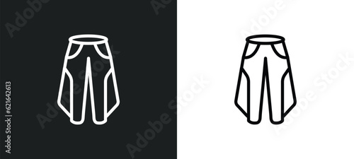 harem pants outline icon in white and black colors. harem pants flat vector icon from clothes collection for web, mobile apps and ui.