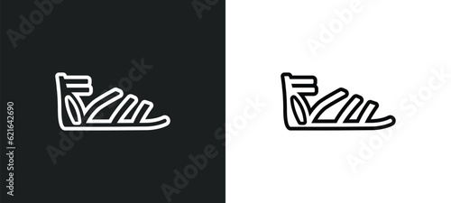 gladiator sandal outline icon in white and black colors. gladiator sandal flat vector icon from clothes collection for web, mobile apps and ui.