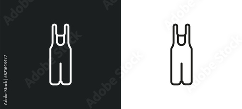 cleaner uniform outline icon in white and black colors. cleaner uniform flat vector icon from cleaning collection for web, mobile apps and ui.