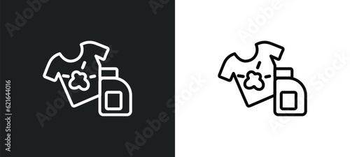 stain remover outline icon in white and black colors. stain remover flat vector icon from cleaning collection for web, mobile apps and ui.